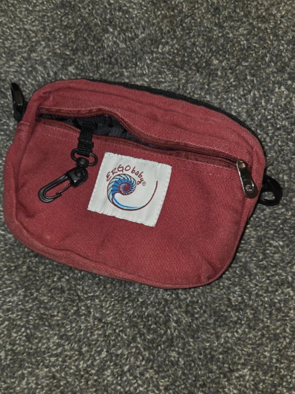 Ergobaby Burgundy Canvas Waist Pouch